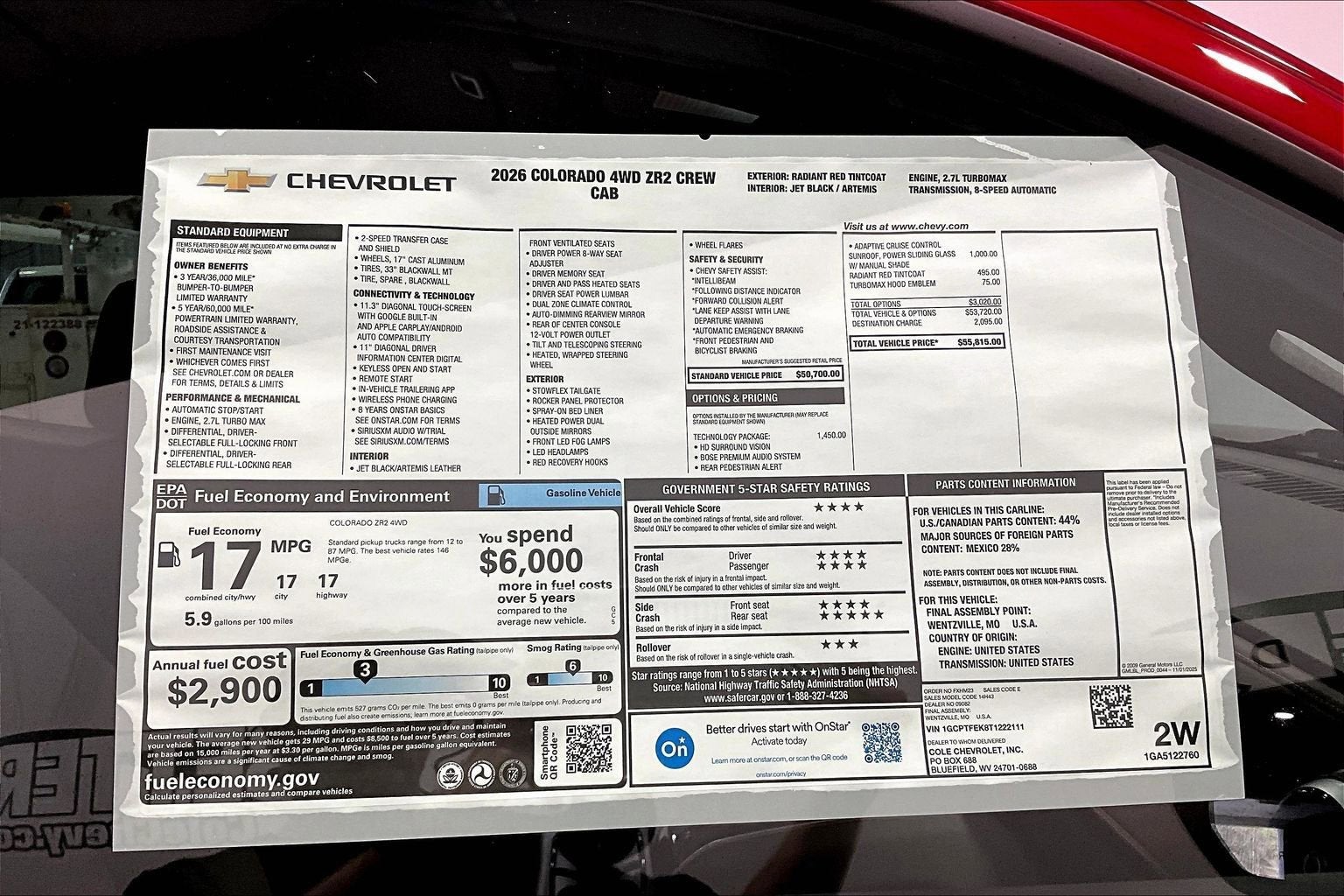 2026 Chevrolet Colorado ZR2