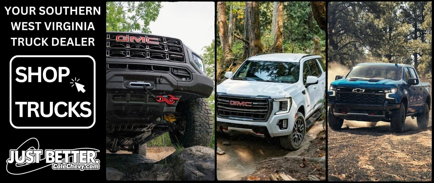 Shop trucks at Cole Chevrolet WV in Bluefield WV